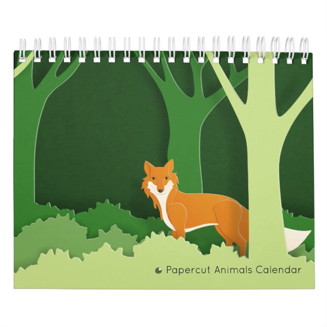 Paperschnitt-Tierkalender Kalender (Titelbild)