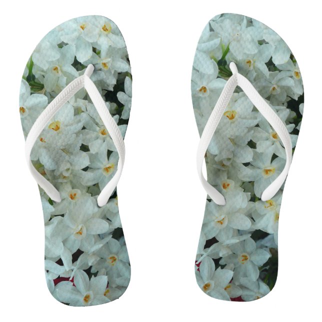 Paperwhite Narcissus Delikate Weiße Blume Flip Flops (Fußbett)