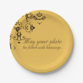 PaperWise 7" PLATE of BLESSINGS Pappteller