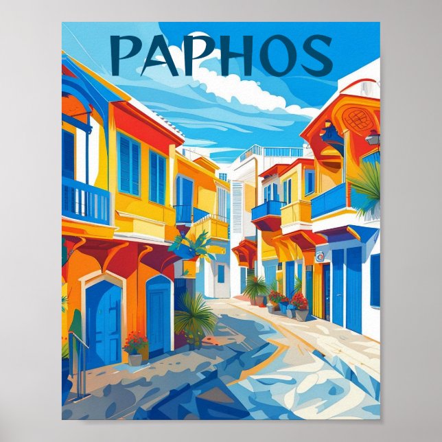 Paphos City, Zypern-Souvenir Poster (Vorne)