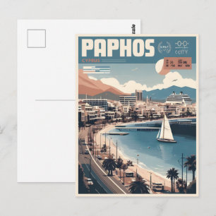 Paphos City, Zypern - Souvenir Postkarte