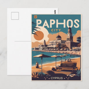 Paphos City, Zypern - Souvenir Postkarte