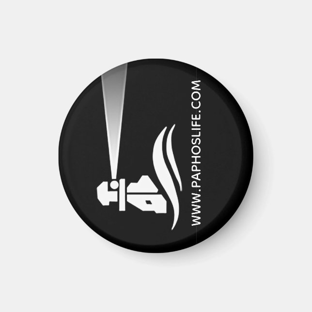 Paphos Life Leuchtturm-Logo Magnet (Vorne)