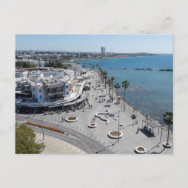 Paphos Sea Front Walk mit Drohne Postkarte