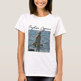 Paphos Statue Boy and Fish, Unterschrift T-Shirt