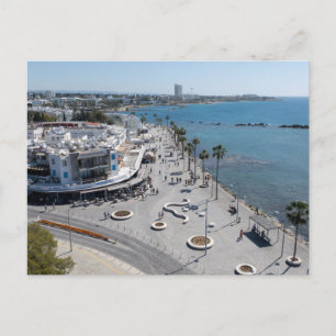 Paphos Strand Drohnenansicht Postkarte