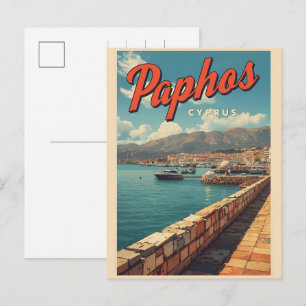 Paphos Wasserblick, Zypern Reiseandenken Geschenke Feiertagspostkarte