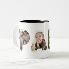 Papi individuelles Foto Vatertag Zweifarbige Tasse