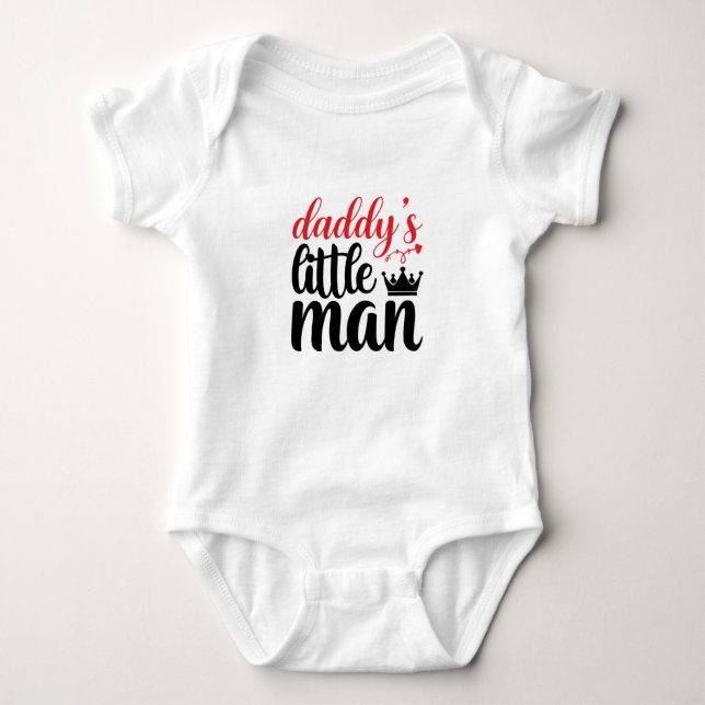 Papi-Kleiner Mann - Bodysuit Baby Strampler (Vorderseite)