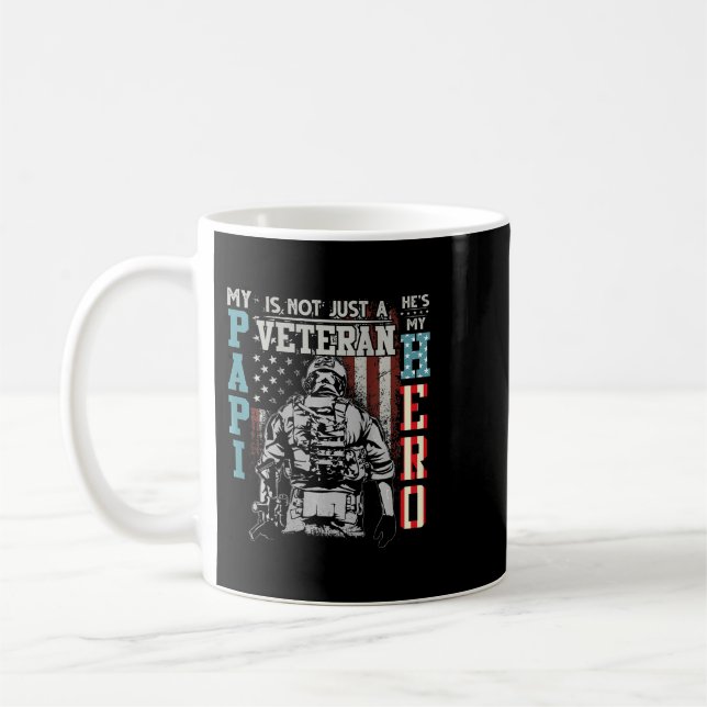 Papi Veteran Held-Geschenk für Veteranen Kaffeetasse (Links)