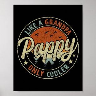 Papi wie ein Opa, nur cooler, vintage retro fett Poster