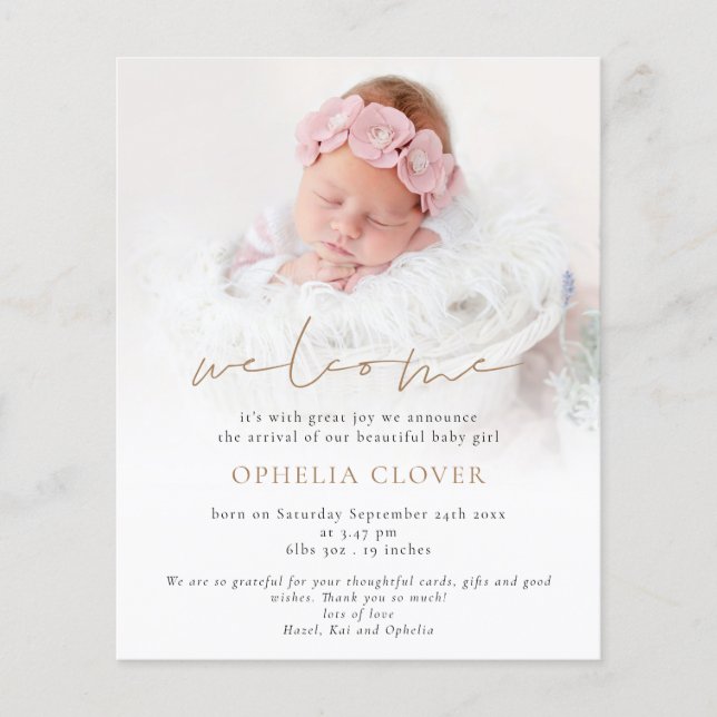 PAPIER 2 Fotos Overlay Gold Willkommensgeburt (Vorne)