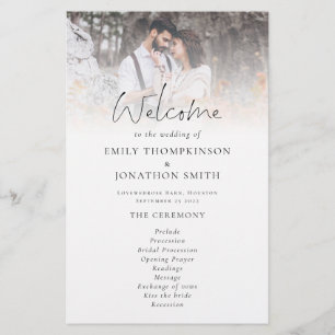 PAPIER 2 Fotos Overlay Script-Hochzeitsprogramm