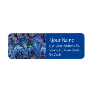 PAPIER, ABSTRAKTES BLAUENPATTER, WIRBEL