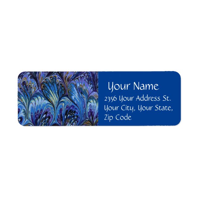 PAPIER, ABSTRAKTES BLAUENPATTER, WIRBEL (Vorne)