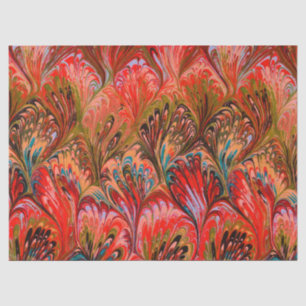 PAPIER, ABSTRAKTES BLUE-PATTER SEIDENPAPIER