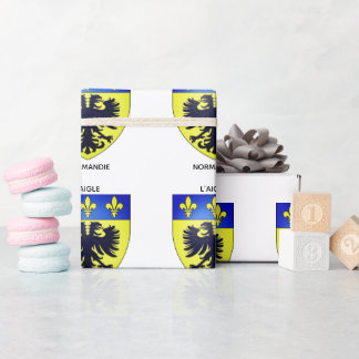 Papier cadeau blason de L'Aigle en Normandie Geschenkpapier