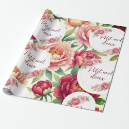 Papier cadeau floral Petit mot doux Geschenkpapier