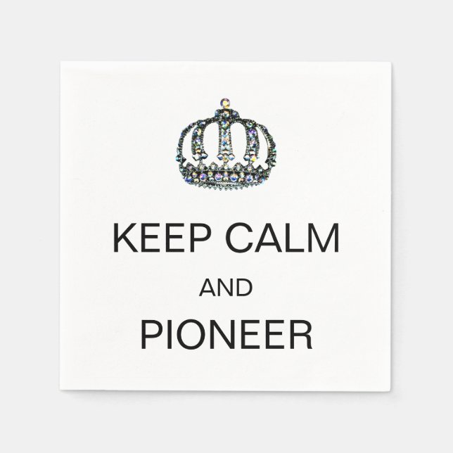 PAPIER "CALM UND PIONEER BEHALTEN" SERVIETTE (Vorderseite)