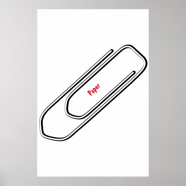 Papier-Clip-Poster Poster (Vorne)