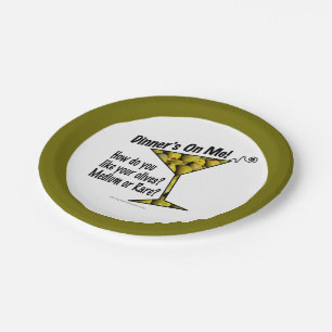 PAPIER-COCKTAILPLATTEN - OLIVEN, ABENDESSEN PAPPTELLER