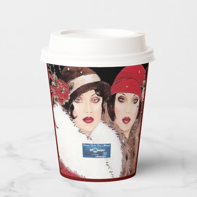 Papier Cup 1 Burg (Winter Red 2) RFPMDesign ©️ 202 Pappbecher (Vorderseite)