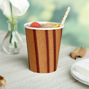 Papier Cup Burnt rustikal Orange Pappbecher