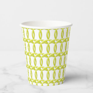 Papier-Cup - Gelbe Kreise - interverriegelte Pappbecher