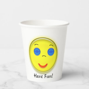 Papier-Cup - Lächelndes Sonnengesicht Pappbecher