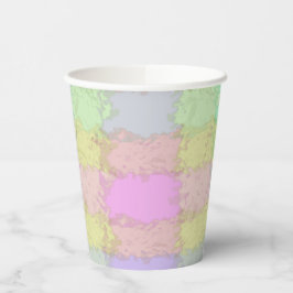 Papier Cup Multicolor Pastel Kariert Pappbecher