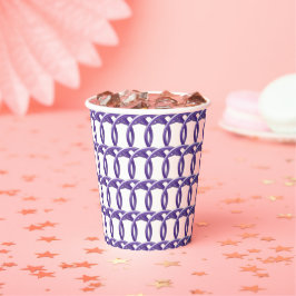 Papier-Cup - Ringe in Lila Pappbecher
