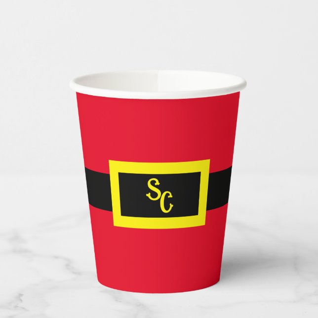 Papier Cup - Weihnachtsgürtel und Schnalle Pappbecher (Links)
