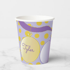 Papier Cups "Baby Golden Footprints" 8 oz. Pappbecher