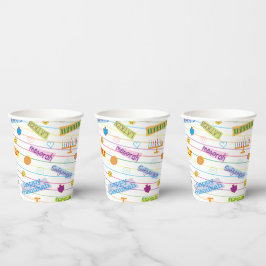 Papier Cups "Chanukah Party" 8 oz. Pappbecher