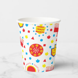 Papier Cups FARBIG 8 CRAZY NIGHTS 8 oz. Pappbecher