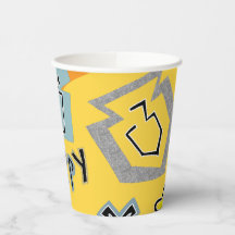 Papier Cups "Hanukkah Happy Glitzy Art" 8 oz.