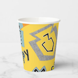Papier Cups "Hanukkah Happy Glitzy Art" 8 oz. Pappbecher