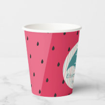Papier Cups "Watermelon Umbrella" 8 oz.