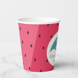 Papier Cups "Watermelon Umbrella" 8 oz. Pappbecher