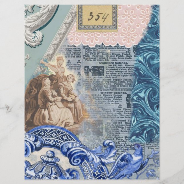 Papier der französischen Provinz Collage Scrapbook (Vorderseite)