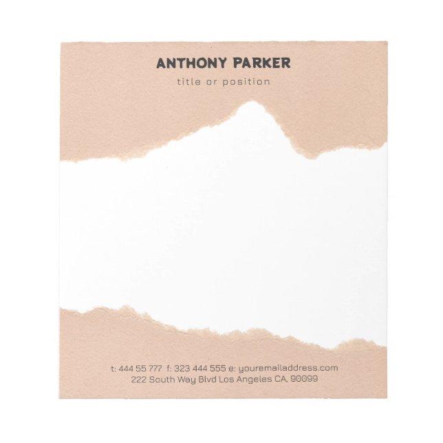 Papier-Drehwinkel Notizblock (Vorderseite)