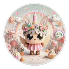 Papier Einhorn (Niedlich Origami) Keramikknauf