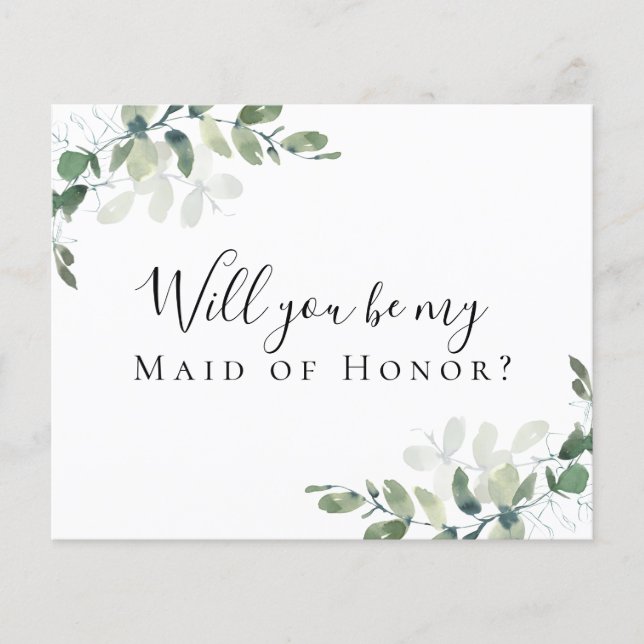 PAPIER Eukalyptus Werden Sie meine Trauzeugin sein (Vorne)