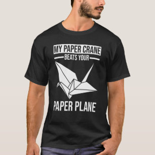 Papier Flugzeug Papierkran Origami T-Shirt