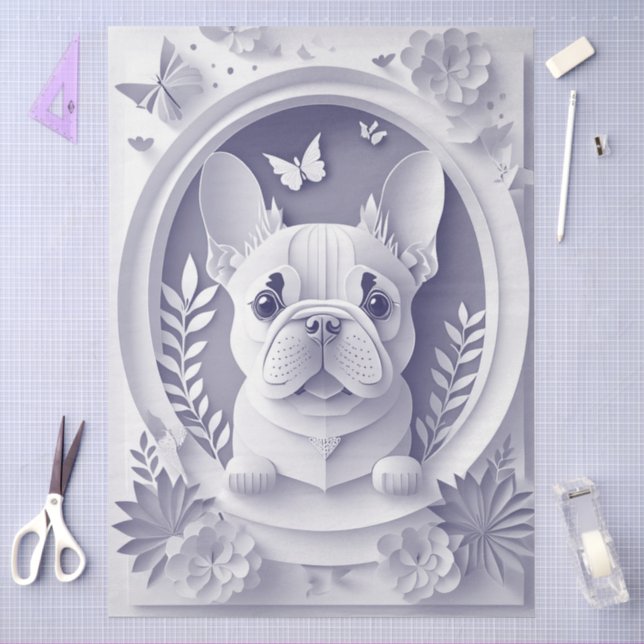 Papier Französische Bulldogge  (Basteln)