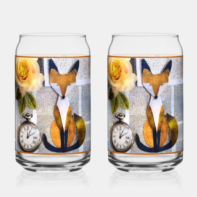 Papier Fuchs Soda Glas (Vorderseite)