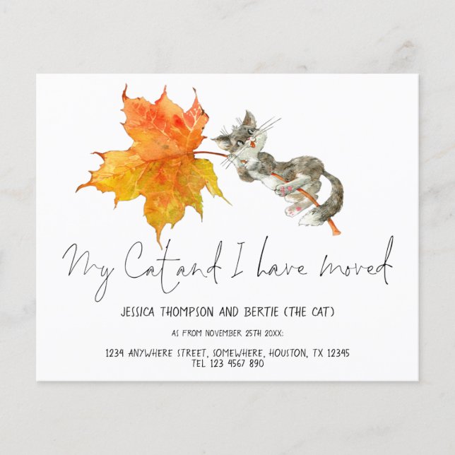 PAPIER | Funny My Cat Ich habe Script neu Zuhause  (Vorne)