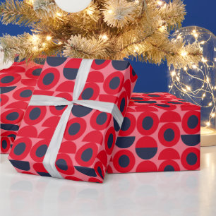 Papier für das rote geometrische Muster Geschenkpapier