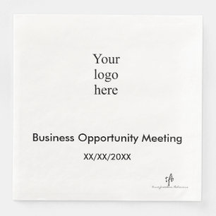 Papier für das Schwarz-Weiß-Seminar-Logo Serviette