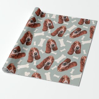 Papier für das Wrapping von Basset-Händen Geschenkpapier
